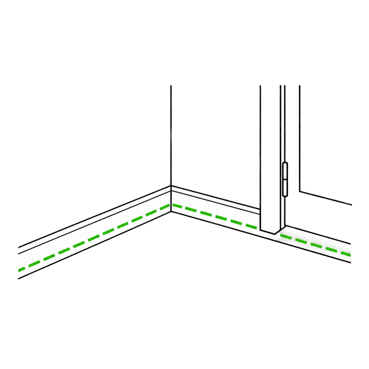 Verlegeweg für das selbstklebende Glasfaserkabel planen